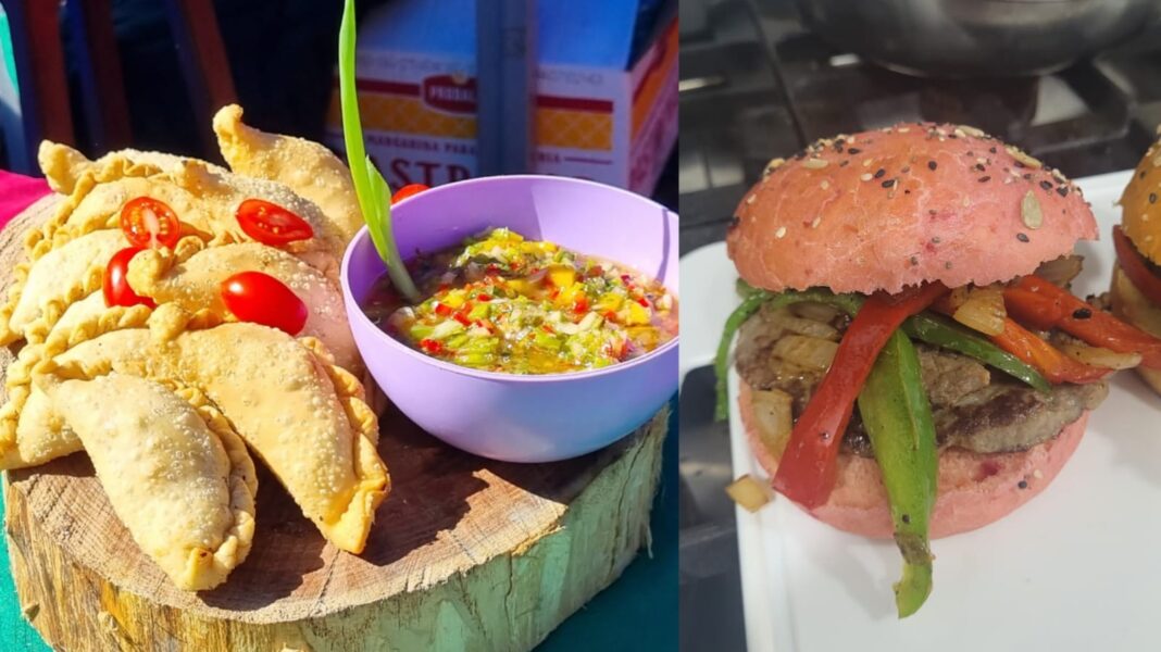 hamburguesas y empanadas de cordero